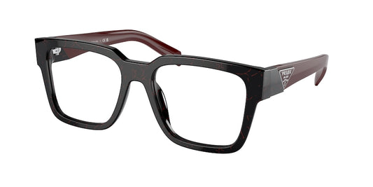 Prada PR08ZV Square Eyeglasses  11F1O1-ETRUSCAN BLACK MARBLE 54-18-140 - Color Map black