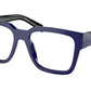 Prada PR08ZV Square Eyeglasses  18D1O1-BALTIC MARBLE 54-18-140 - Color Map blue