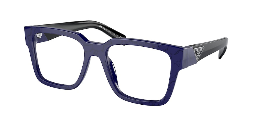 Prada PR08ZV Square Eyeglasses  18D1O1-BALTIC MARBLE 54-18-140 - Color Map blue