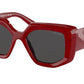 Prada PR14ZSF Irregular Sunglasses  15D5S0-ETRUSCAN MARBLE 52-17-140 - Color Map bordeaux