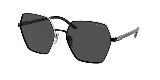 Prada PR56YS Square Sunglasses  1AB5S0-BLACK 58-18-135 - Color Map black