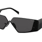 Prada PR58ZS Irregular Sunglasses  1AB06L-BLACK 70-7-135 - Color Map black