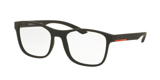 Prada Linea Rossa LIFESTYLE PS08GV Square Eyeglasses  DG01O1-BLACK RUBBER 54-18-145 - Color Map black