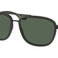 Prada Linea Rossa PS50XS Pillow Sunglasses  01P03I-MATTE BLACK/MILITARY RUBBER 60-16-145 - Color Map green