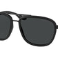 Prada Linea Rossa PS50XS Pillow Sunglasses  08O02G-MATTE BLACK/BLACK RUBBER 60-16-145 - Color Map black