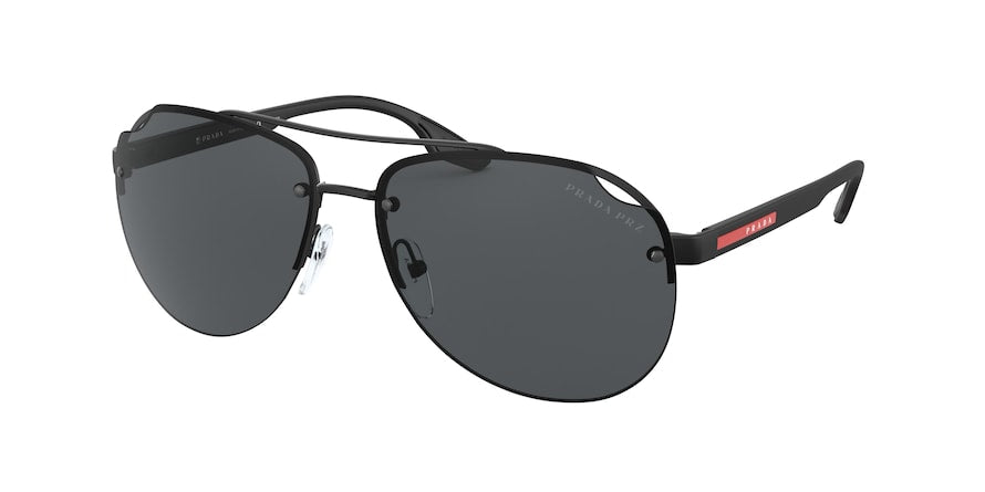 Prada Linea Rossa PS52VS Pilot Sunglasses  1BO5Z1-MATTE BLACK 61-14-145 - Color Map black