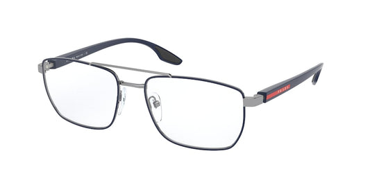 Prada Linea Rossa PS53MV Irregular Eyeglasses  MAG1O1-GUNMETAL/MATTE BLUE 53-17-145 - Color Map blue