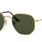 Ray-Ban HEXAGONAL RB3548N Irregular Sunglasses  001/58-ARISTA 51-21-145 - Color Map gold