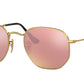 Ray-Ban HEXAGONAL RB3548N Irregular Sunglasses  001/Z2-ARISTA 54-21-145 - Color Map gold
