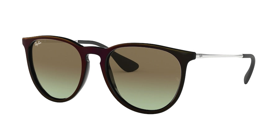 Ray-Ban ERIKA RB4171 Phantos Sunglasses  6316E8-MIRROR RED ON BLACK 54-18-145 - Color Map red