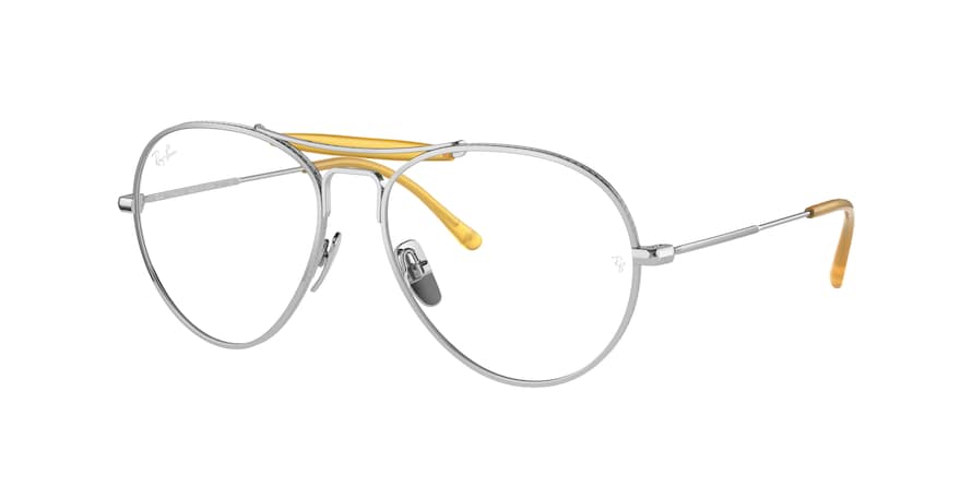 Ray-Ban Optical RX8063V Pilot Eyeglasses  1224-SILVER 55-16-140 - Color Map silver