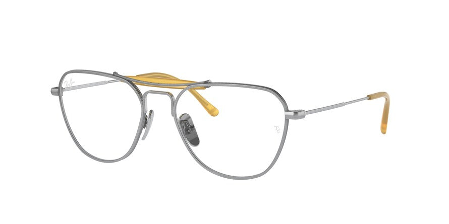 Ray-Ban Optical RX8064V Irregular Eyeglasses  1221-BRUSHED SILVER 53-17-140 - Color Map silver