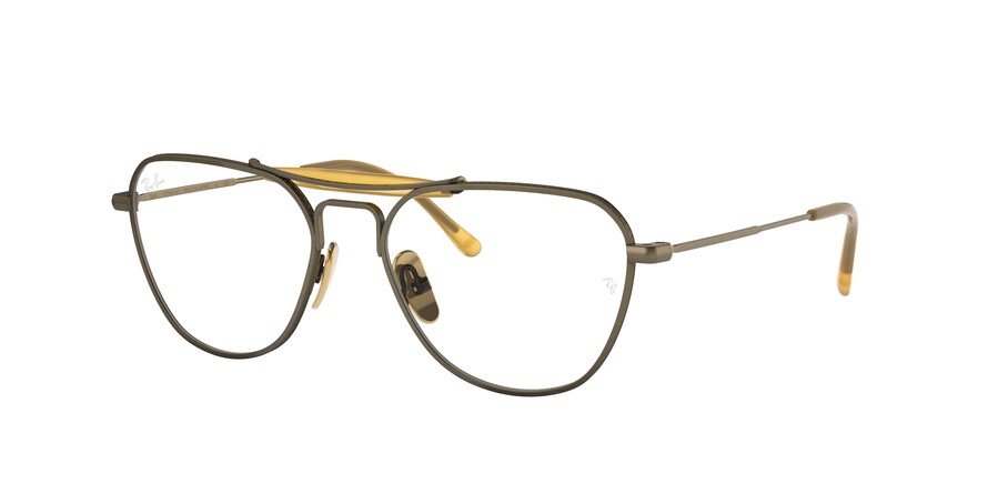 Ray-Ban Optical RX8064V Irregular Eyeglasses  1222-DEMI GLOSS ANTIQUE GOLD 53-17-140 - Color Map gold