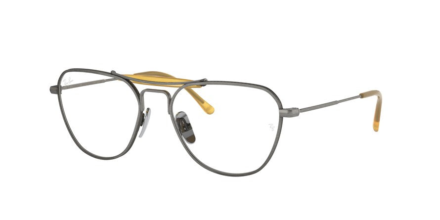 Ray-Ban Optical RX8064V Irregular Eyeglasses  1223-DEMI GLOSS PEWTER 53-17-140 - Color Map gunmetal