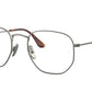 Ray-Ban Optical HEXAGONAL RX8148V Irregular Eyeglasses  1223-DEMIGLOSS GUNMETAL 54-21-145 - Color Map gunmetal