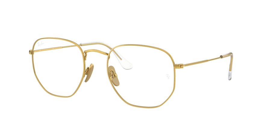 Ray-Ban Optical HEXAGONAL RX8148V Irregular Eyeglasses  1225-LEGEND GOLD 54-21-145 - Color Map gold