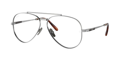 Ray-Ban Optical AVIATOR TITANIUM RX8225V Pilot Eyeglasses  1224-SILVER 58-14-140 - Color Map silver