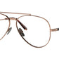 Ray-Ban Optical AVIATOR TITANIUM RX8225V Pilot Eyeglasses  1236-ROSE GOLD 58-14-140 - Color Map gold