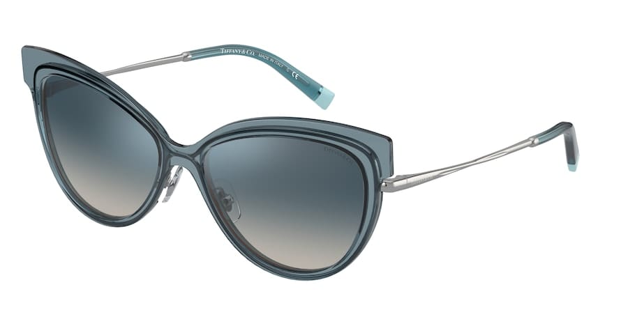Tiffany TF3076 Butterfly Sunglasses 83271U-LIGHT BLUE TRANSPARENT 57-16-140 - Color Map blue
