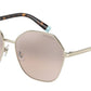 Tiffany TF3081 Irregular Sunglasses  60213D-PALE GOLD 59-16-145 - Color Map gold