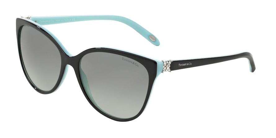 Tiffany TF4089B Cat Eye Sunglasses 80553C-BLACK ON TIFFANY BLUE 58-16-140 - Color Map black