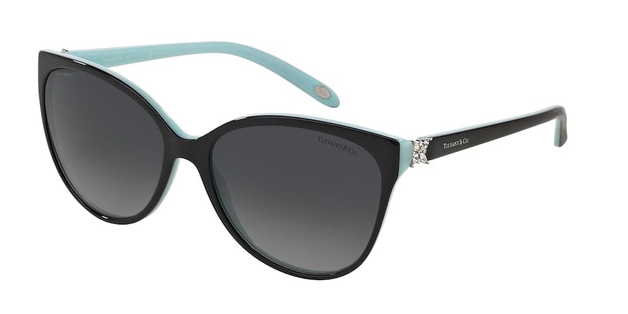 Tiffany TF4089B Cat Eye Sunglasses 8055T3-BLACK ON TIFFANY BLUE 58-16-140 - Color Map black