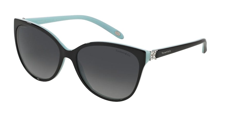 Tiffany TF4089B Cat Eye Sunglasses  8055T3-BLACK ON TIFFANY BLUE 58-16-140 - Color Map black