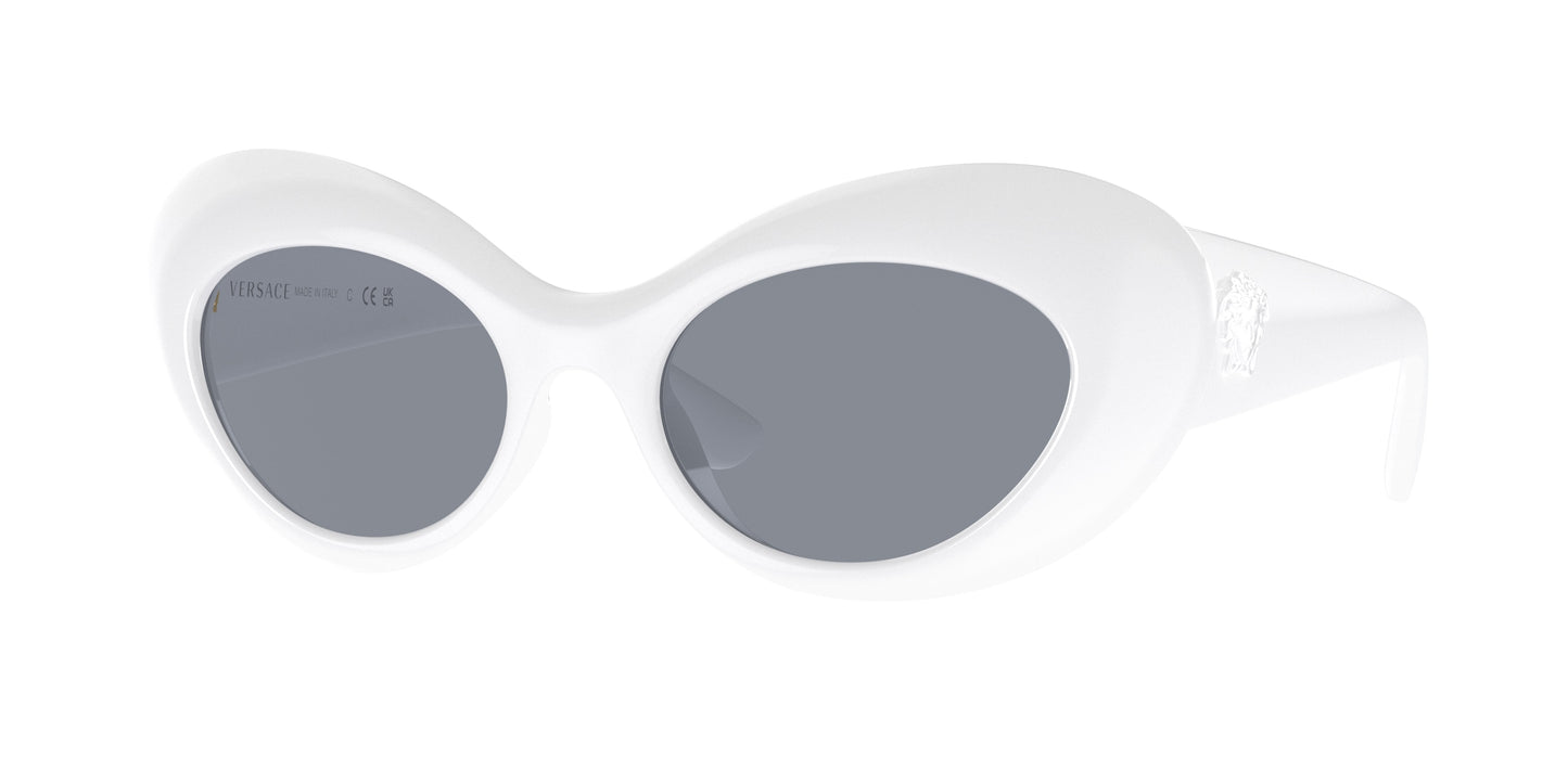 Versace VE4456U Oval Sunglasses  314/1-White 52-140-19 - Color Map White