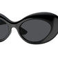 Versace VE4456U Oval Sunglasses  GB1/87-Black 52-140-19 - Color Map Black