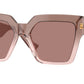 Versace VE4458 Butterfly Sunglasses  543573-Brown Transparent 54-135-19 - Color Map Brown