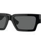 Versace VE4459 Rectangle Sunglasses  GB1/87-Black 54-140-18 - Color Map Black