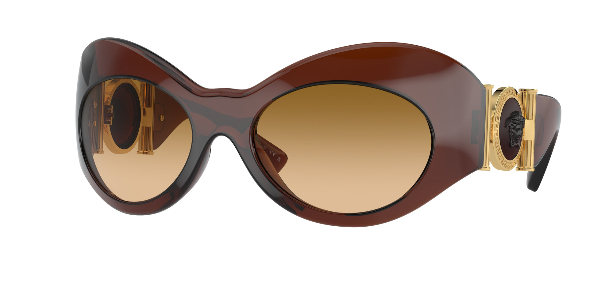 Versace VE4462 Irregular Sunglasses  54462L-Transparent Brown 58-115-20 - Color Map Brown