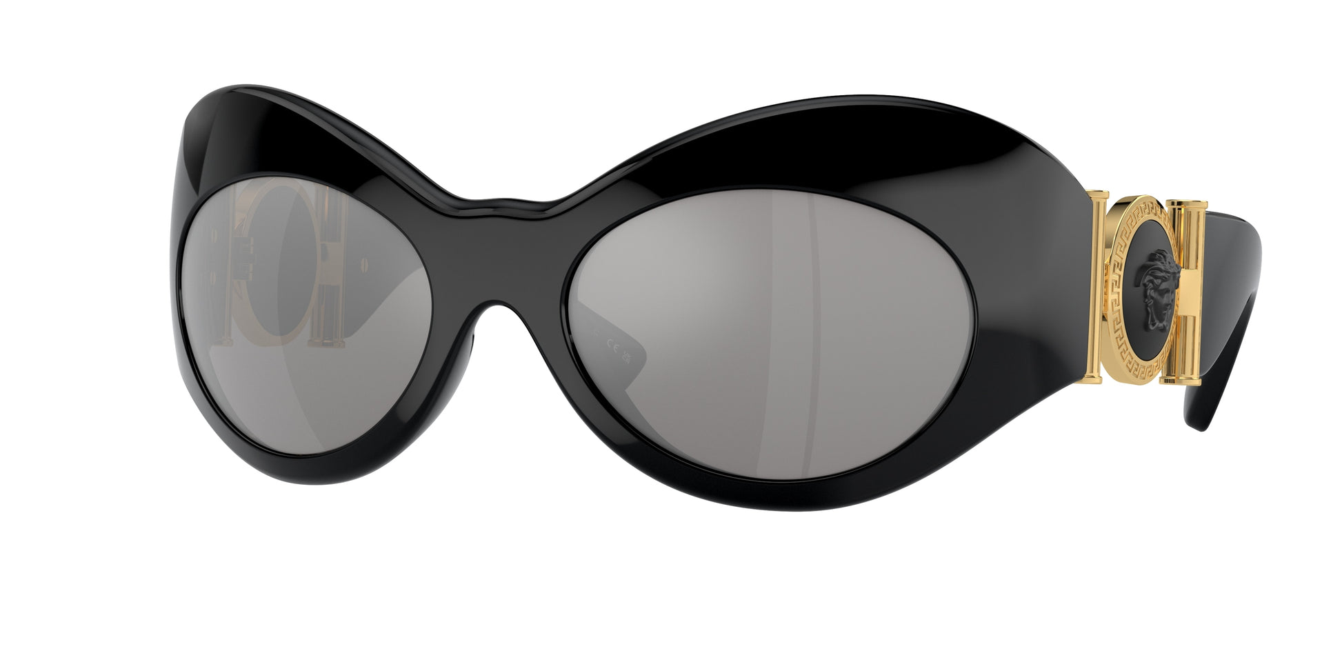 Versace VE4462 Irregular Sunglasses  GB1/6G-Black 58-115-20 - Color Map Black