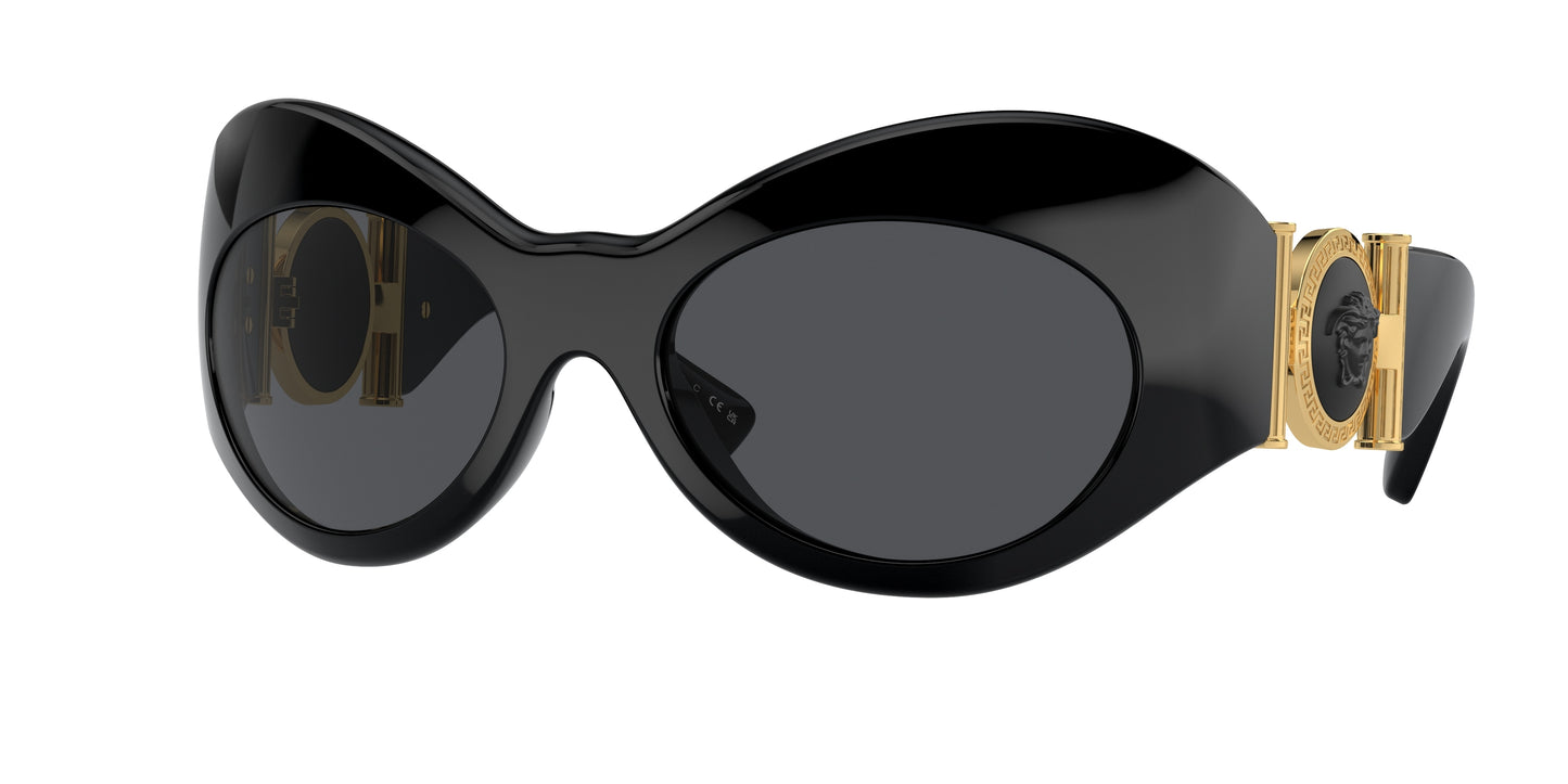 Versace VE4462 Irregular Sunglasses  GB1/87-Black 58-115-20 - Color Map Black