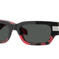 Versace VE4465 Rectangle Sunglasses  545787-Top Black/Red Havana 53-145-18 - Color Map Black