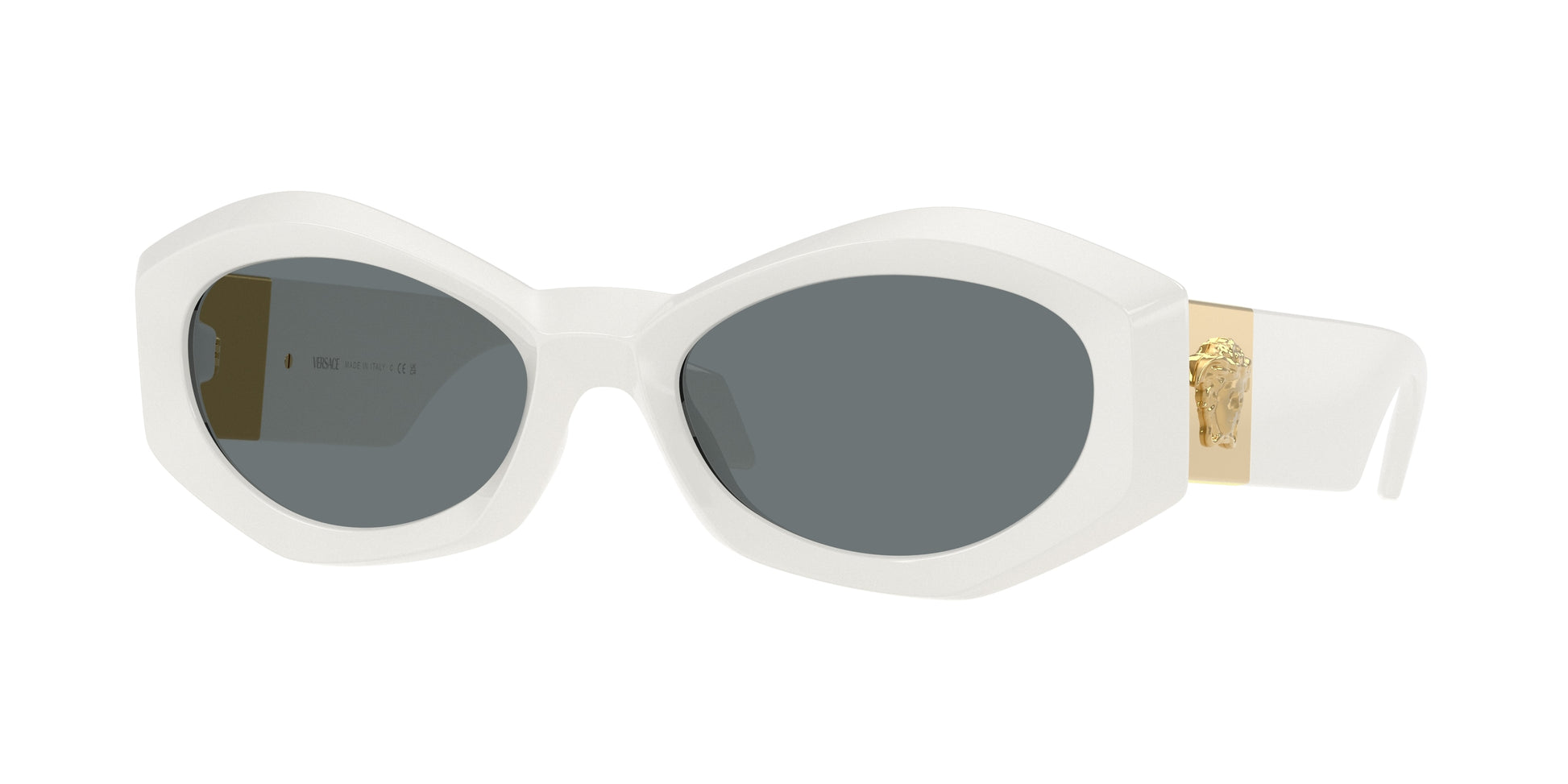 Versace VE4466U Irregular Sunglasses  546280-White 54-140-19 - Color Map White