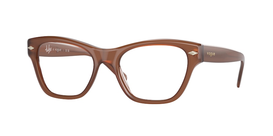 Vogue VO5446 Cat Eye Eyeglasses  3010-OPAL BROWN 52-18-135 - Color Map light brown