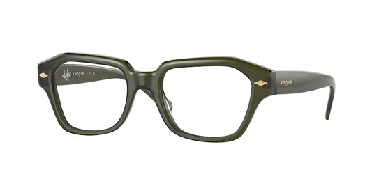 Vogue VO5447F Irregular Eyeglasses  3003-OPAL GREEN 51-17-135 - Color Map green
