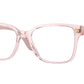 Vogue VO5452F Square Eyeglasses  2828-TRANSPARENT PINK 53-16-140 - Color Map pink