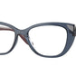 Vogue VO5455 Cat Eye Eyeglasses  2764-TRANSPARENT BLUE 53-16-135 - Color Map blue