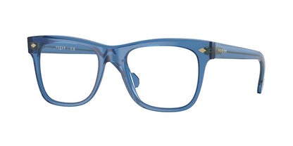 Vogue VO5464 Square Eyeglasses  2983-TRANSPARENT SEA BLUE 51-18-145 - Color Map blue