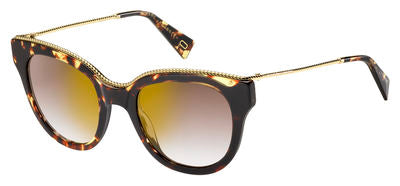 MJ Marc 165/S Oval Modified Sunglasses 0086-Dark Havana