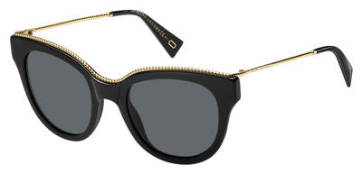 MJ Marc 165/S Oval Modified Sunglasses 0807-Black