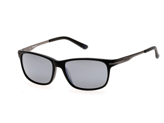 Gant GA7030 Rectangular Sunglasses 02C-02C - Matte Black, Smoke Mirror Lens