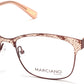 Guess By Marciano GM0318 Square Eyeglasses 049-049 - Matte Dark Brown