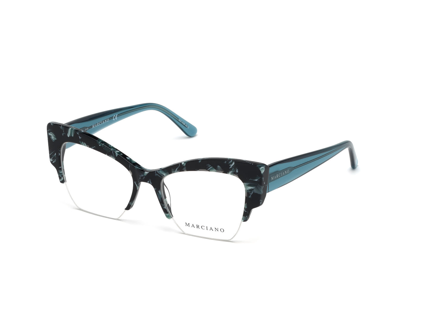 Guess By Marciano GM0329 Geometric Eyeglasses 089-089 - Turquoise