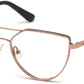 Guess By Marciano GM0346 Geometric Eyeglasses 028-028 - Shiny Rose Gold