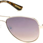Guess By Marciano GM0754 Pilot Sunglasses 32G-32G - Shiny Gold/brown Gradient With Light Flash Lens