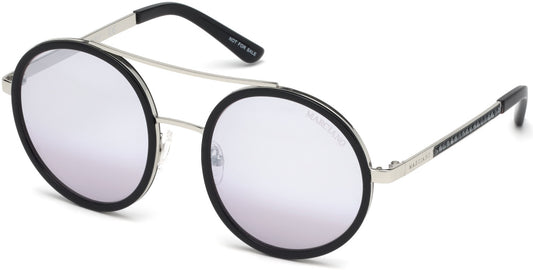 Guess By Marciano GM0780 Round Sunglasses 05C-05C - Black/other / Smoke Mirror Lenses