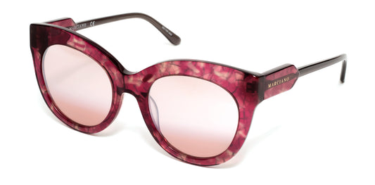 Guess By Marciano GM0787 Cat Sunglasses 54Z-54Z - Red Havana / Gradient Or Mirror Violet Lenses